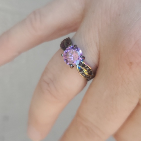 New Amethyst Rainbow Hematite Ring. - Picture 8 of 10